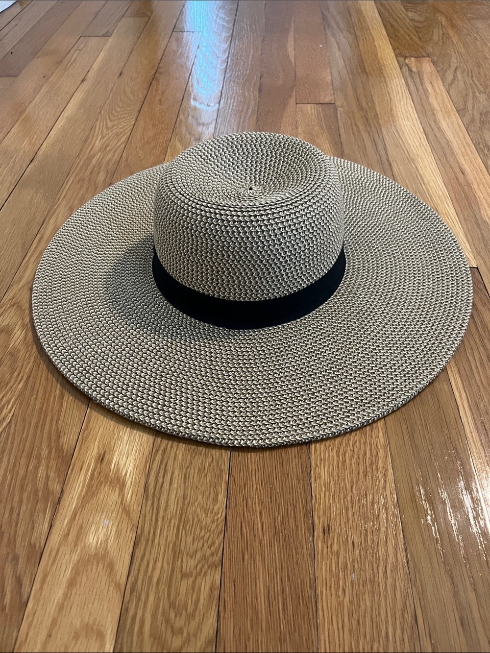 L.L. Bean Sun Hat Black Grosgrain Ribbon Trim